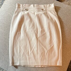 White House Black Market Cream Pencil Skirt